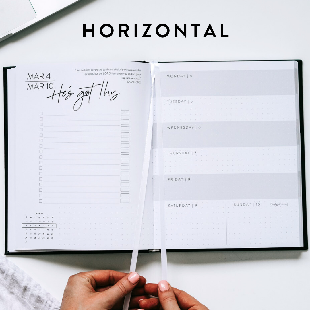 2024 Premium Black Leather Dream Planner Horacio Printing