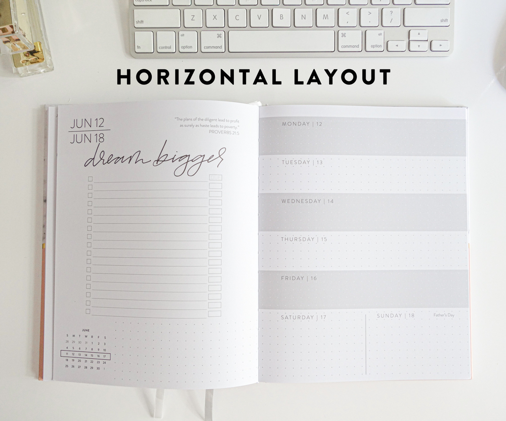 Horizontal Weekly Layout 