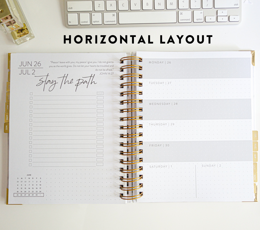 Horizontal Weekly Layout